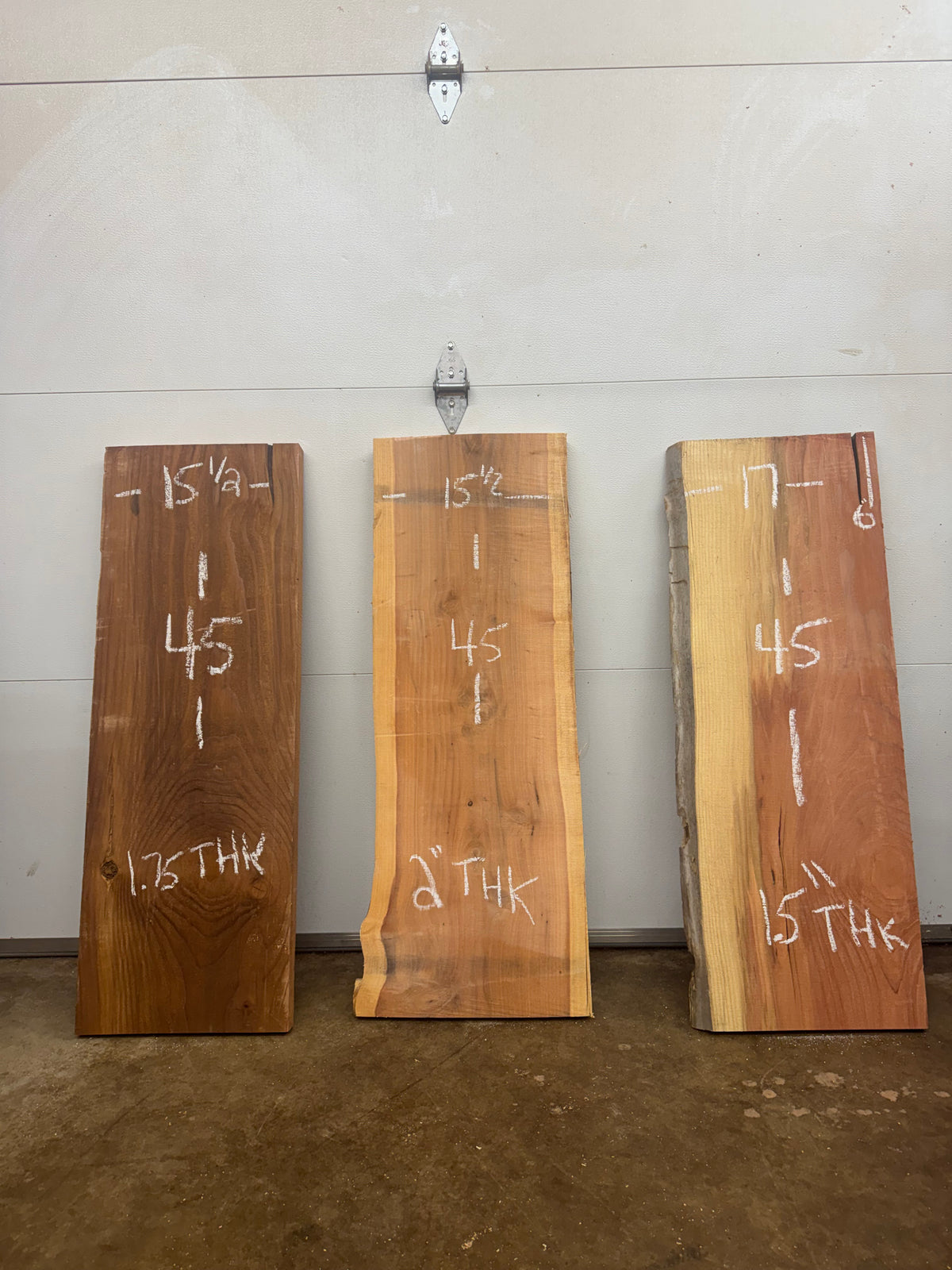 Giant Sequoia Rough-Sawn Slab Bundle – 3 Pieces – 45" Long
