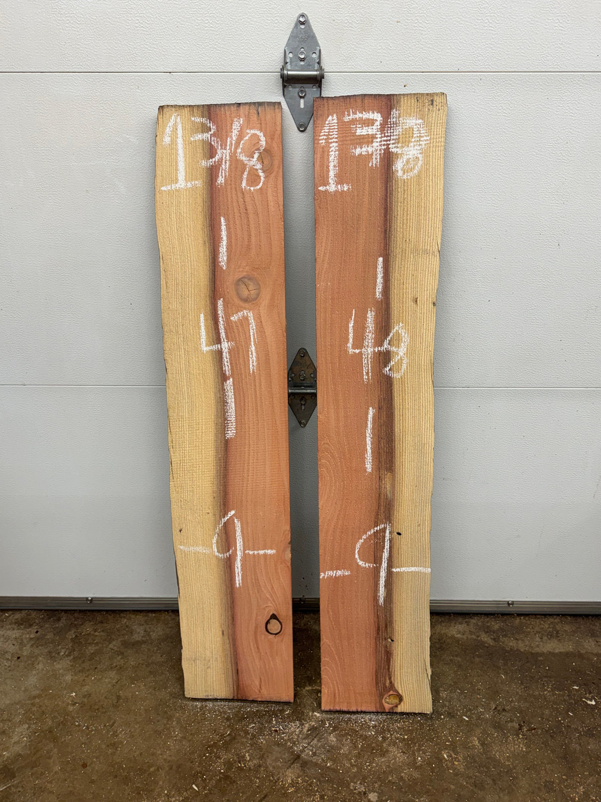 Giant Sequoia Live Edge Board Pair – 47–48" Long