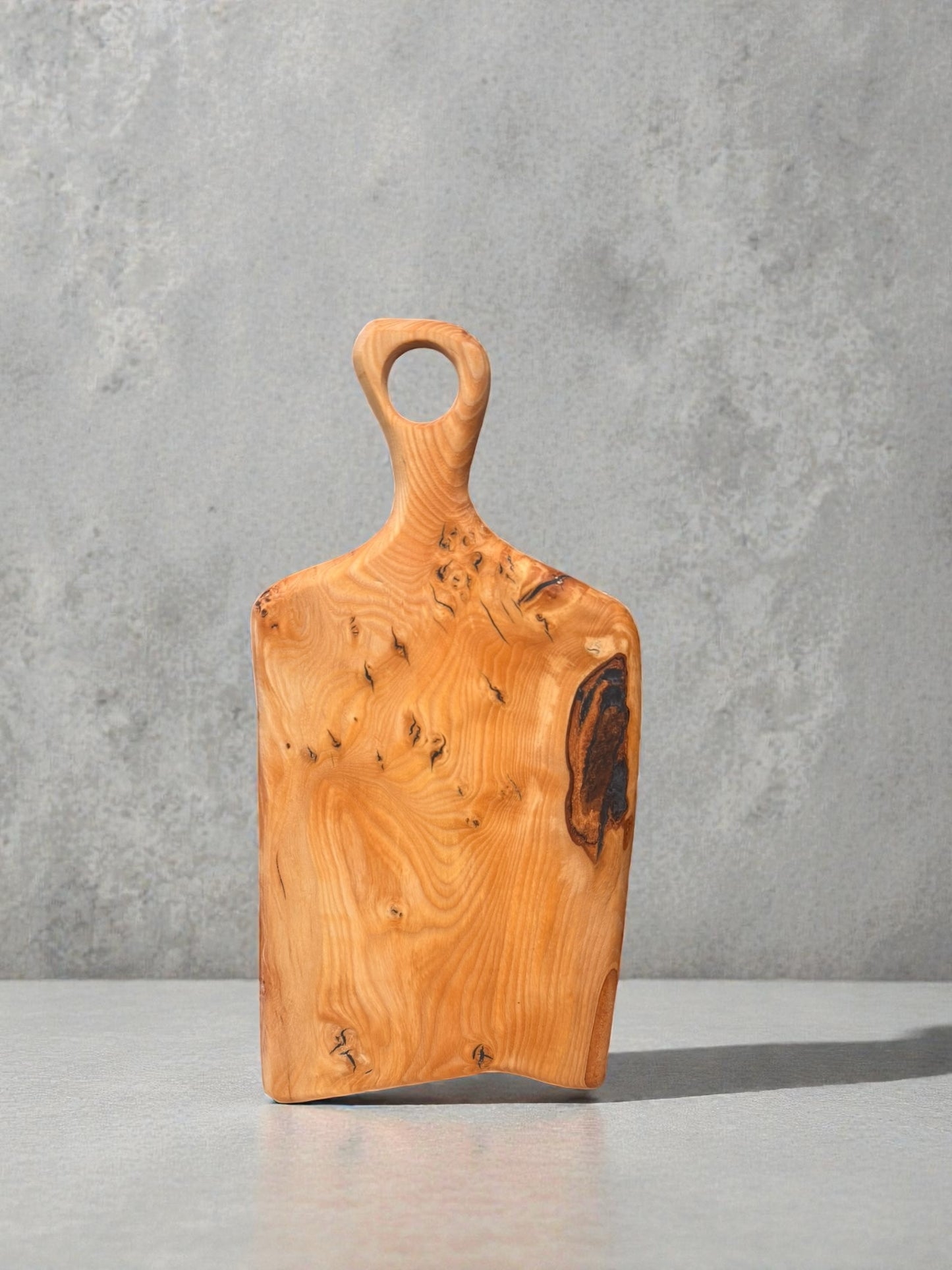 Live Edge Ash Charcuterie Board — 16” × 7.5” × .75” with Black Epoxy