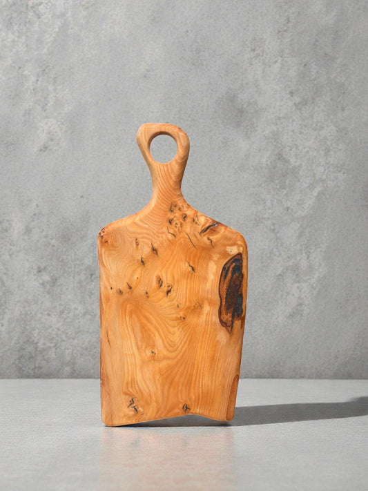 Live Edge Ash Charcuterie Board — 16” × 7.5” × .75” with Black Epoxy