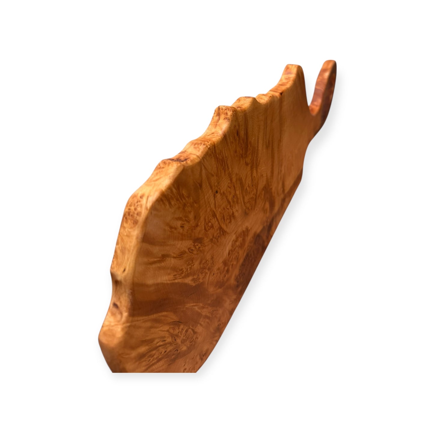 Maple Burl Serving Board — 19” × 7.5” × 5/8”