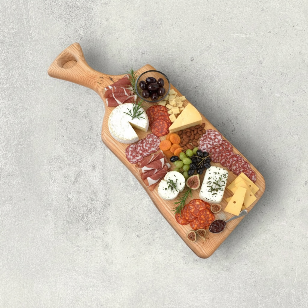 Live Edge Ash Charcuterie Board — 19.5” × 7.5” × 0.875”