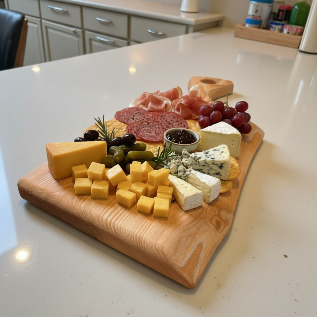 Live Edge Ash Charcuterie Board — 19” × 10” × 1”