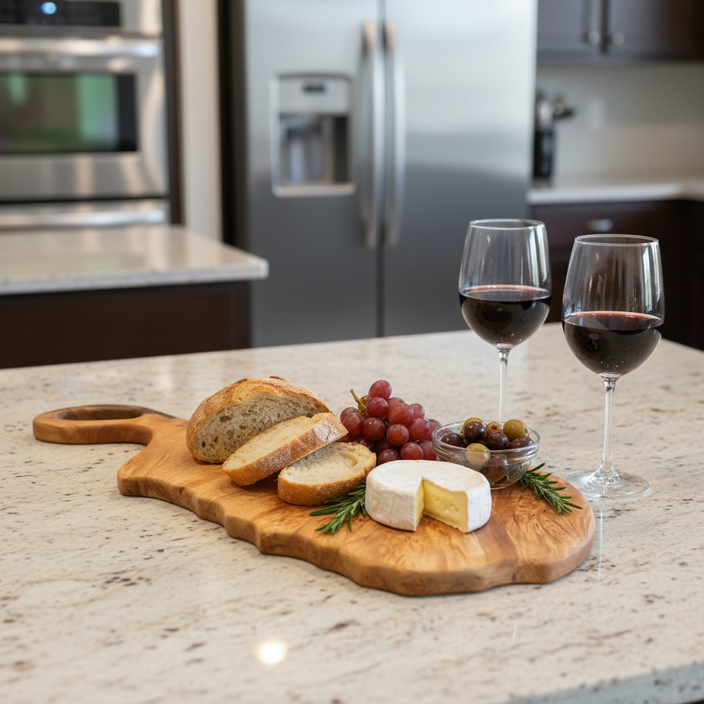 Maple Burl Serving Board — 19” × 7.5” × 5/8”