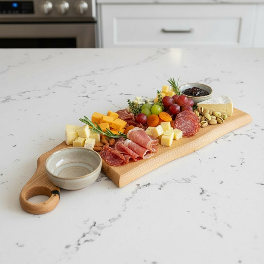 Live Edge Ash Serving Board — 31” × 10” × 7/16”