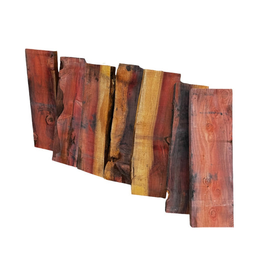 Giant Sequoia Redwood Slab Bundle Live Edge and Square | 7 Pieces | 35" Craft Boards